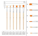 12 PCs Artist Paint Brush with Wooden Colour Palette Mixer Board - BOOKS N ARTS
