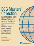 Book cover of 'ECG Masters' Collection' with ECG waveforms and CardioText logo.