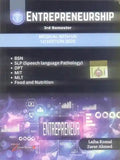 Book cover of 'Entrepreneurship' 3rd Semester course material with text and logos.