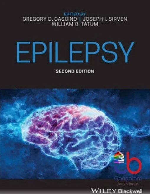 Book cover of 'Epilepsy' with a brain illustration on a dark background