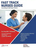 Book cover of 'Fast Track Nurses Guide' with a nurse examining a patient, set against a red and blue background.
