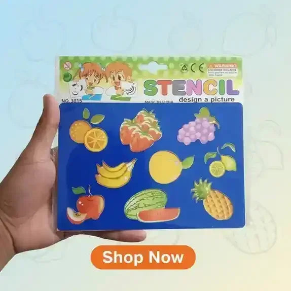 Fruit Shape Stencils Set for Children (Design a Fruit) - BOOKS N ARTS
