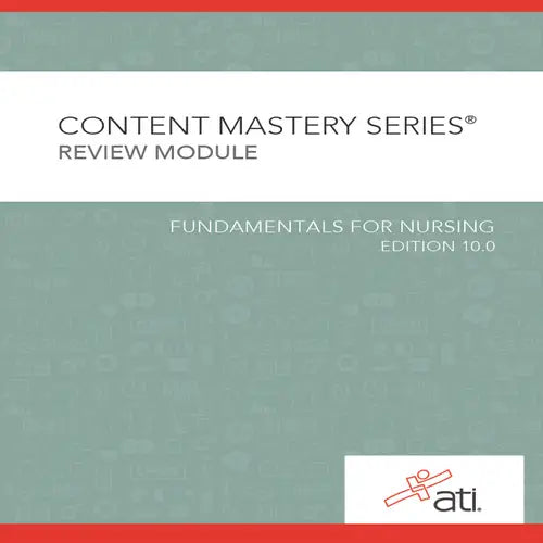 Cover of 'Content Mastery Series Review Module: Fundamentals for Nursing' with ATI logo