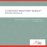 Cover of 'Content Mastery Series Review Module: Fundamentals for Nursing' with ATI logo