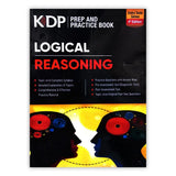 Book cover of KDP Prep and Practice Book on Logical Reasoning with a silhouette design and gears.