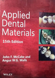 Book cover of 'Applied Dental Materials' with images of dental materials on a red background