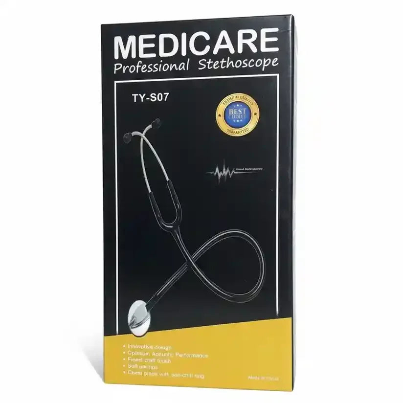 Medicare Professional Stethoscope Black Colour Tube TY S07 - BOOKS N ARTS