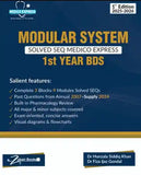 Book cover of 'Modular System Solved SEQ Medico Express 1st Year BDS' withMedico Express logo and Zubeir Books branding.