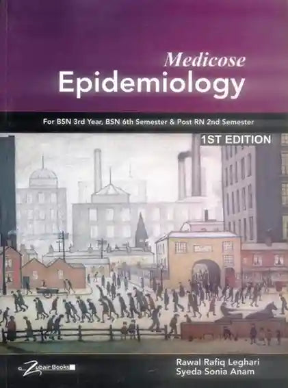 Book titled 'Medicose Epidemiology' with a cityscape illustration on the cover.