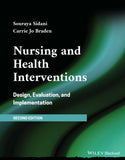 Book cover of 'Nursing and Health Interventions' with a green and black gradient.