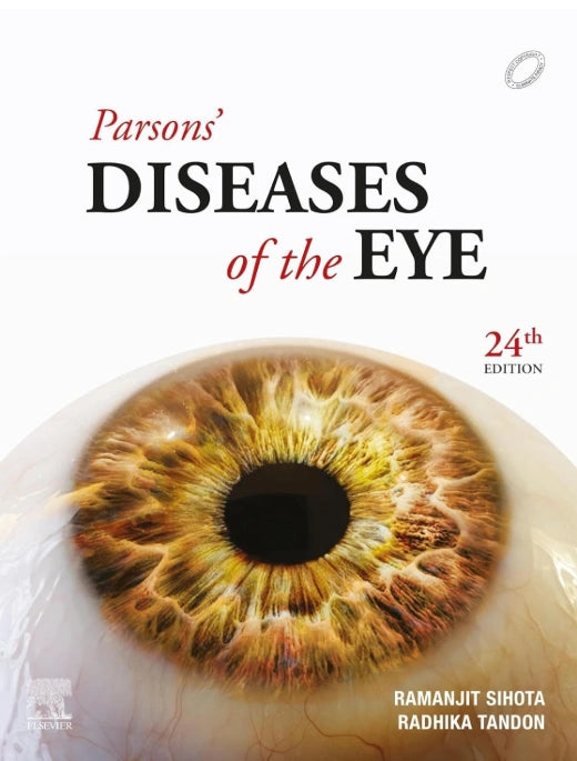 Book cover of 'Parson's Diseases of the Eye' with a detailed eye illustration on a white background.