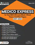 Book cover of Medico Express 1st Year BDS All in one Block 3 Book with orange and black design