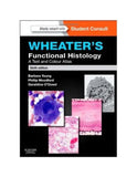 Book cover of 'Wheater's Functional Histology' with images of histological sections on a black background.
