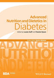 Book cover of 'Advanced Nutrition and Dietetics in Diabetes' with orange and beige design.