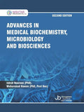Book cover of 'Advances in Medical Biochemistry, Microbiology and Biosciences' with a blue background and molecular structure illustration.