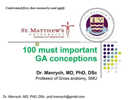 St. Matthew's University School of Medicine presentation slide with text and logos.