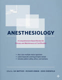 Book cover of 'Anesthesiology' with text on a blue background