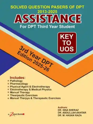 Book cover of 'Solved Question Pasers of DPT 2013-2025 Assistance for DPT Third Year Student' with colorful design and text.