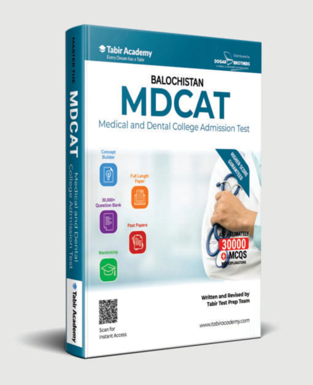 MDCAT preparation book by Tabir Academy on a white background