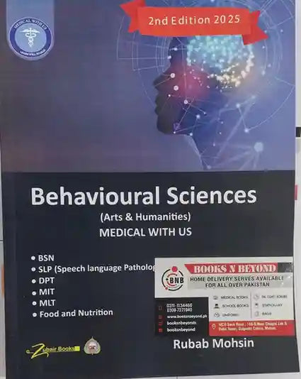 Book cover of 'Behavioural Sciences' by Rubab Mohsin with a blue and red design.