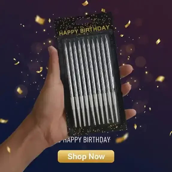 Birthday Sparking Candle Set Simple Star and Heart Shaped - BOOKS N ARTS 