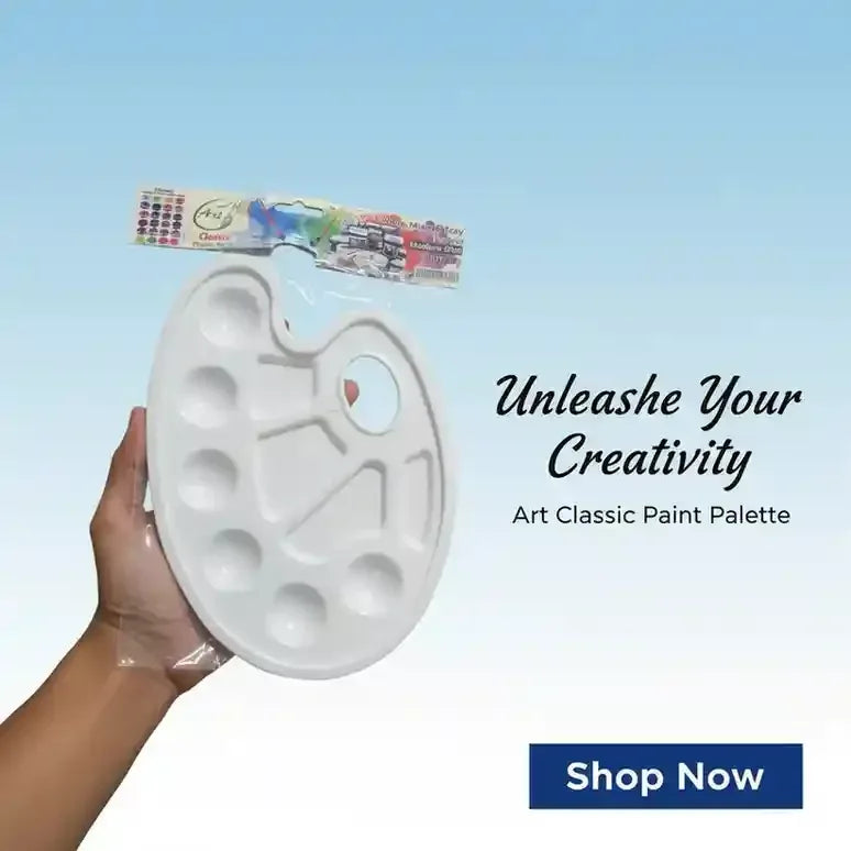 Colours Mixing Pallet Tray Round Medium Size for Artists - BOOKS N ARTS 