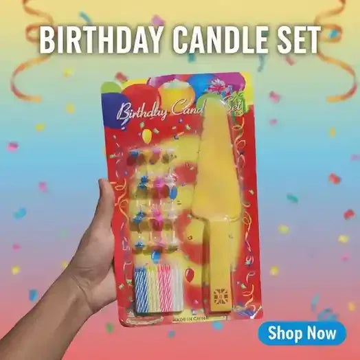 Complete Birthday Candle Set With Plastic Knife Server - BOOKS N ARTS 