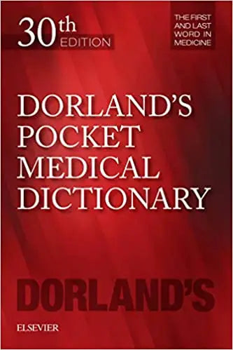 Dorland's Pocket Medical Dictionary 30th Edition on a red background