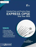 Book cover of 'Detailed Past and Practice Ospe EXPRESS OPSE 2nd Year BDS' with dental tools illustration on a blue background.