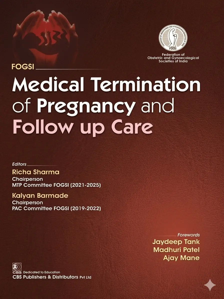 Book cover of 'Medical Termination of Pregnancy and Follow up Care' with FOGSI logo on a red background