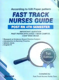 Fast Track Nurses Guide for Post RN 4th Semester by IUB, with a magnifying glass graphic on a blue background.