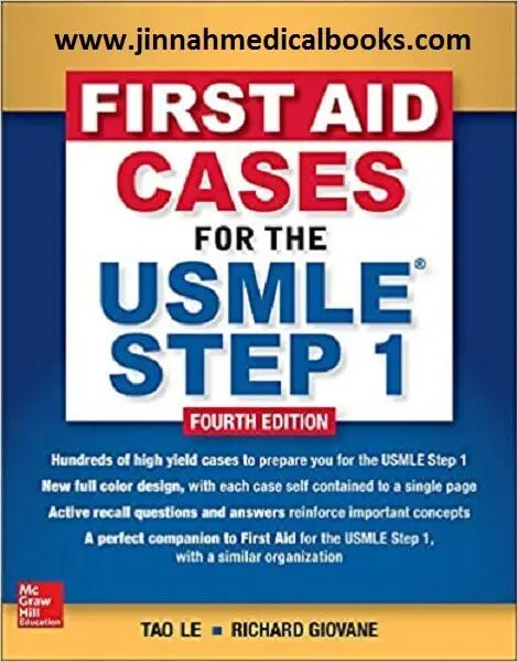Book cover of 'First Aid Cases for the USMLE Step 1' by Tao Le and Richard Giovane, published by McGraw Hill Education.