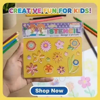 Flower Shape Stencils Set for Children (Design a Flower) - BOOKS N ARTS 