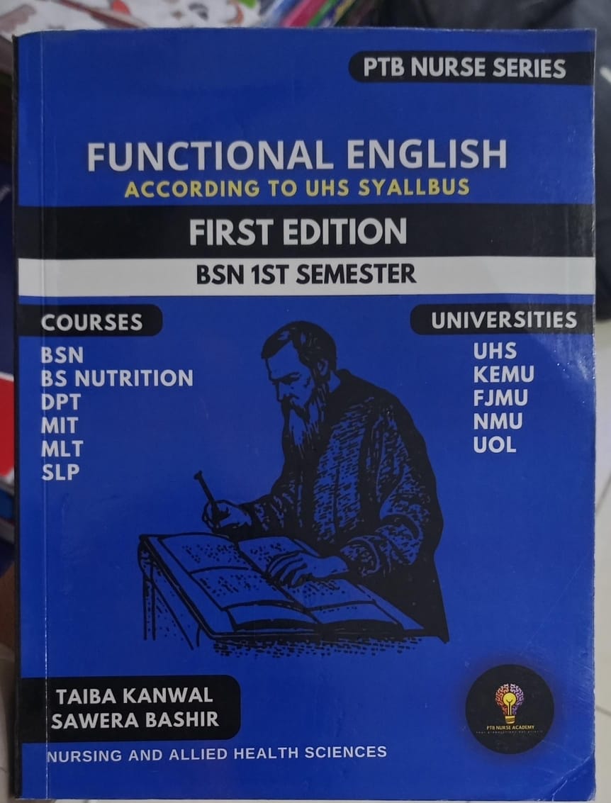 Functional English PTB Nurse Series 1st Edition 2026 for BSN By Taiba Kanwal