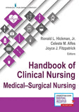 Book cover of 'Handbook of Clinical Nursing: Medical-Surgical Nursing' with icons and Springer Publishing Company logo.