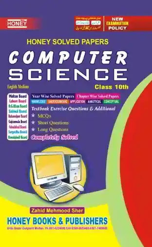 Book cover of 'Honey Solved Papers Computer Science Class 10th' by Honey Books & Publishers