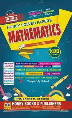 Book cover of 'Honey Solved Papers Mathematics Class 10th' by Honey Books & Publishers
