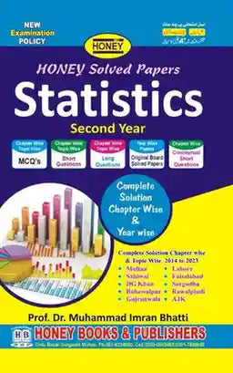 Book cover of 'Honey Solved Papers Statistics Second Year' by Honey Books & Publishers