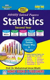 Book cover of 'Honey Solved Papers Statistics Second Year' by Honey Books & Publishers