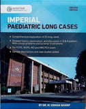 Book cover of 'Imperial Paediatric Long Cases' with a building image on a blue background