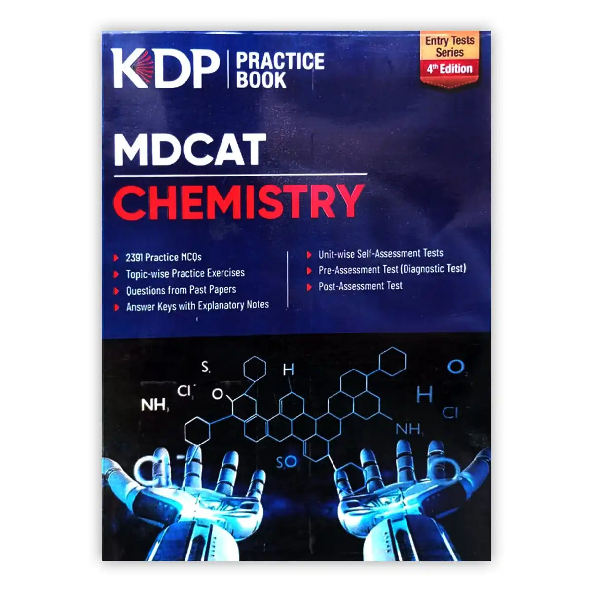 KDP MDCAT Chemistry Practice Book on a white background