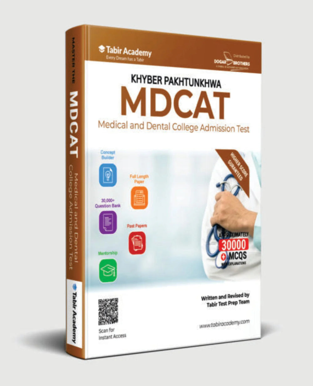 MDCAT preparation book by Tabir Academy on a white background