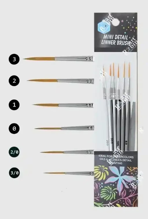 Keep Smilling Mini Detail Linner Brush 6PCs - BOOKS N ARTS 