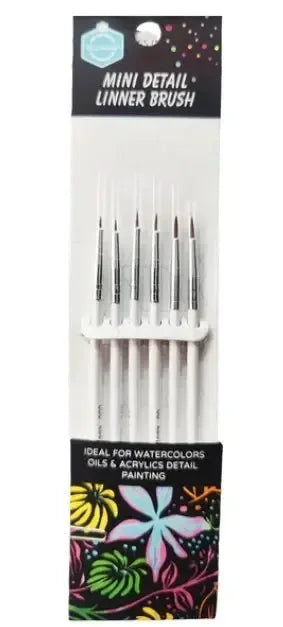 Keep Smilling Mini Detail Linner Brush 6PCs - BOOKS N ARTS 