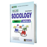Book titled 'Sociology' for LL.B program on a white background