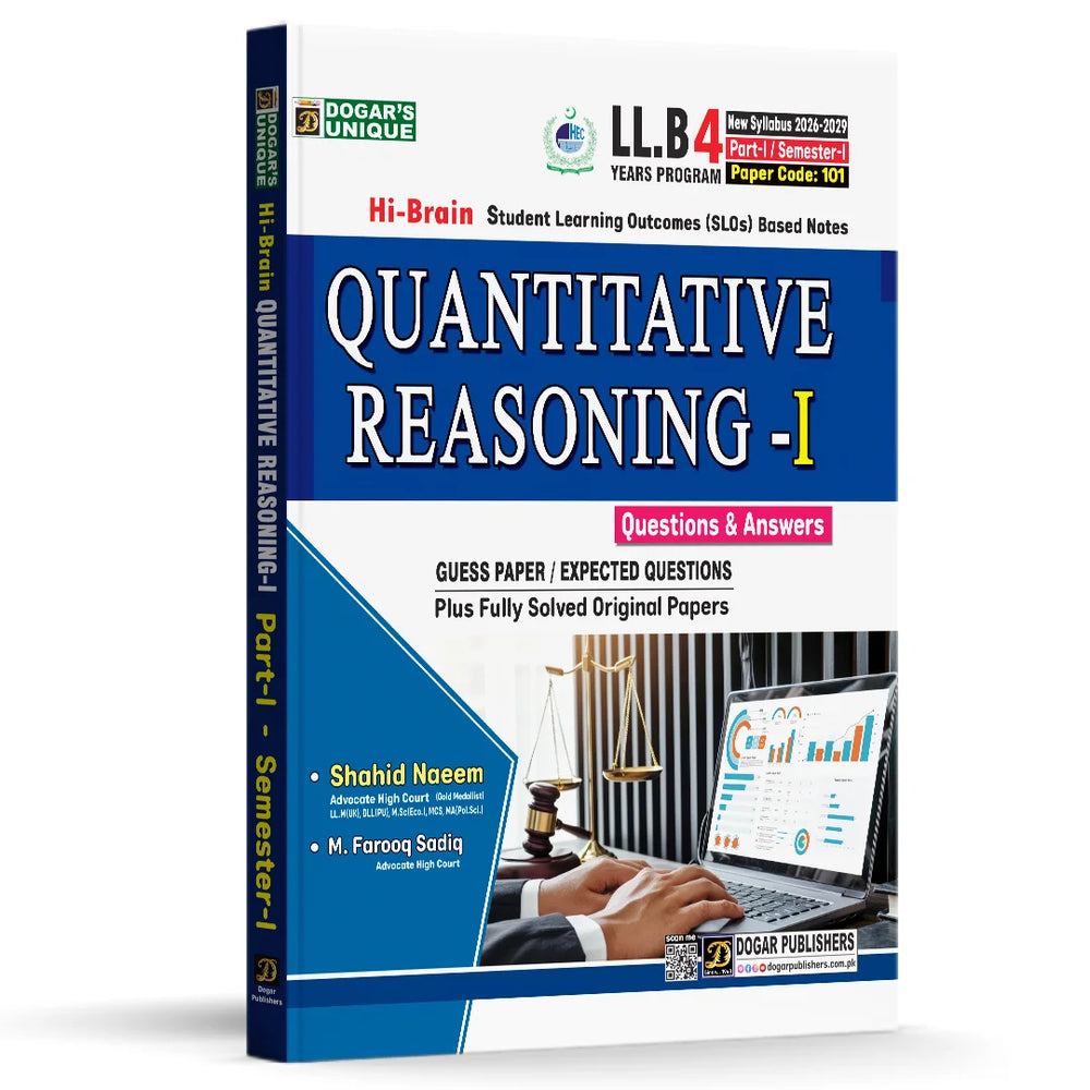 Book titled 'Quantitative Reasoning I' on a white background
