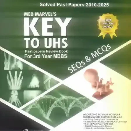 Med Marvel's Key to UHS SEQs MCQs For 3rd Year MBBS - BOOKS N ARTS 