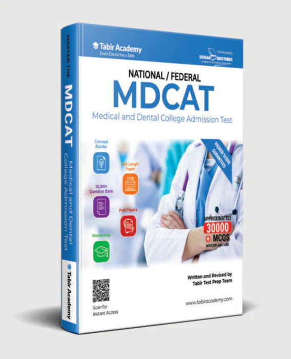 MDCAT preparation book by Tabir Academy on a white background