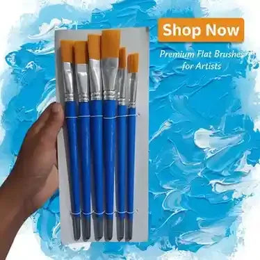 Omega Artist Brush 6PCs 577 Nylon 14-24 Size - BOOKS N ARTS 