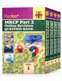 Set of MRCP Part 2 revision books with colorful cover design on a white background
